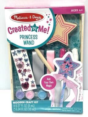 Melissa & Doug Created By Me Princess WoodenWand Craft Kit Kids Ages 4+ *READ*